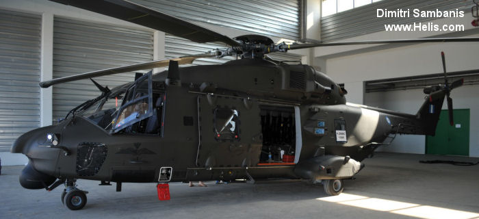 Helicopter NH Industries NH90 TTH Serial 1086 Register ES848 used by Elliniki Aeroporia Stratou HAA (Hellenic Army Aviation). Aircraft history and location