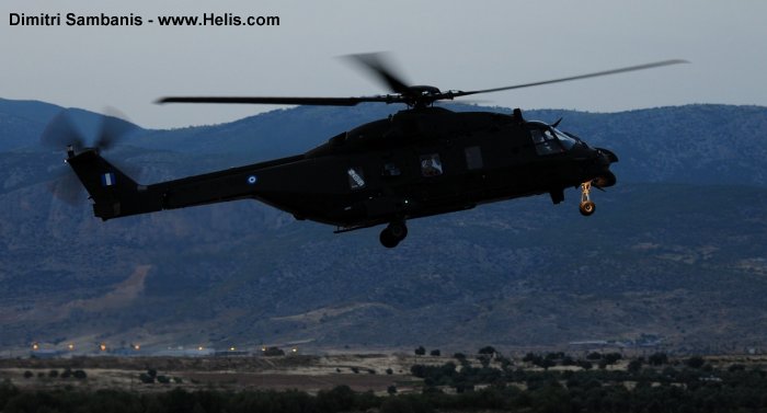 Helicopter NH Industries NH90 TTH Serial 1067 Register ES844 used by Elliniki Aeroporia Stratou HAA (Hellenic Army Aviation). Aircraft history and location