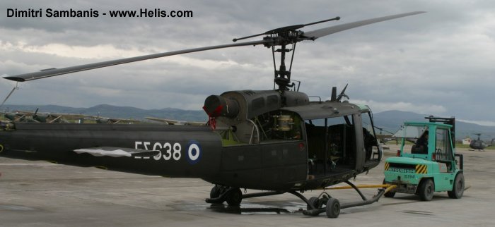 Helicopter Bell UH-1H Iroquois Serial 13196 Register ES638 used by Elliniki Aeroporia Stratou HAA (Hellenic Army Aviation). Aircraft history and location
