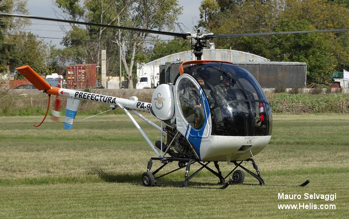 Helicopter Schweizer 300C Serial S1961 Register PA-96 N961D used by Prefectura Naval Argentina PNA (Argentine Coast Guard) ,Sikorsky Helicopters. Aircraft history and location