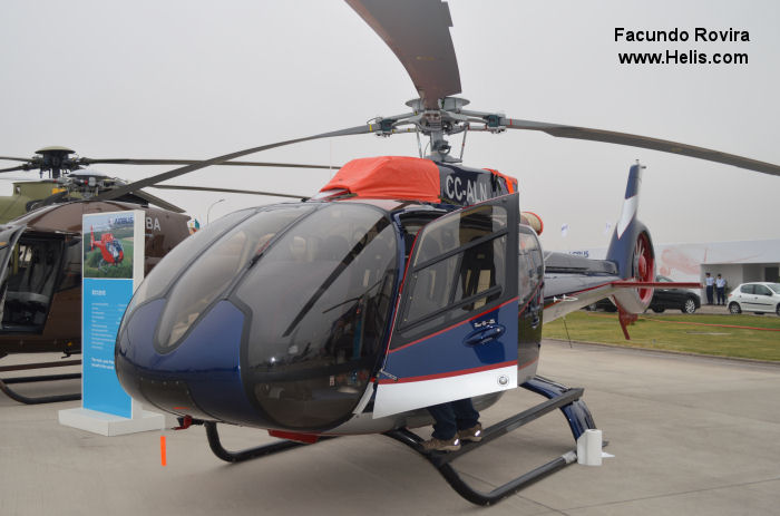 Helicopter Eurocopter EC130T2 Serial 7766 Register CC-ALN used by Airbus Helicopters Cono Sur. Aircraft history and location