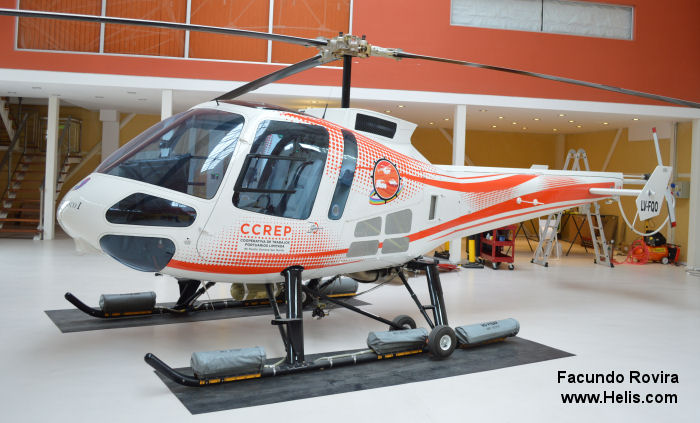 Helicopter Enstrom 480B Serial 5165 Register LV-FQO N460EH used by Centro Cooperativo de Rescate y Emergencias Portuarias CCREP (Gral San Martin Port Emergency Services) ,Enstrom. Aircraft history and location