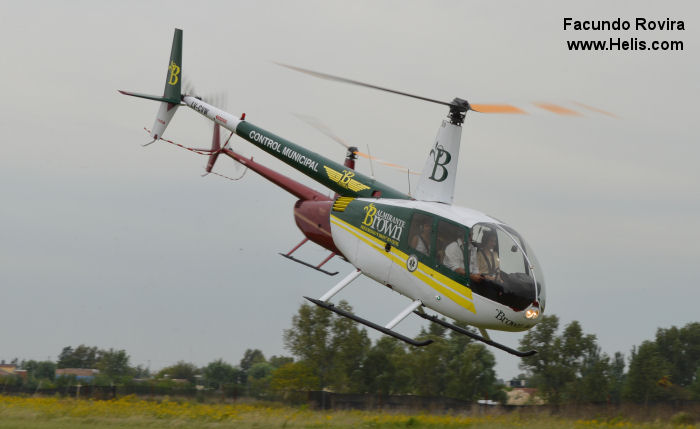Helicopter Robinson R44 II Serial 12015 Register LV-CVW CX-LPC used by Policias Provinciales (Argentine Provinces Police Units). Aircraft history and location