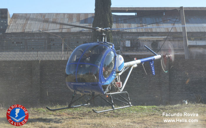 Helicopter Schweizer 300C Serial S1601 Register LV-AFB LQ-AFB N3623Y used by Policias Provinciales (Argentine Provinces Police Units). Built 1992. Aircraft history and location