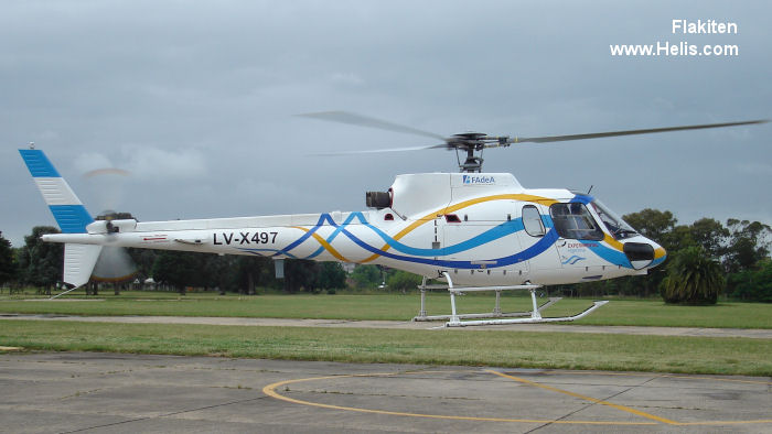 Helicopter Changhe Z-11 Serial 070 Register LV-X497. Built 2012. Aircraft history and location