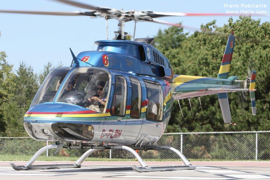 Helicopter Bell 407 Serial 53010 Register C-FLRH used by Niagara Helicopters. Built 1996. Aircraft history and location