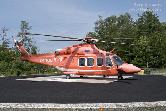 Helicopter AgustaWestland AW139 Serial 41227 Register C-GYNG N419SM used by Canadian Ambulance Services Ornge ,AgustaWestland Philadelphia (AgustaWestland USA). Built 2010. Aircraft history and location