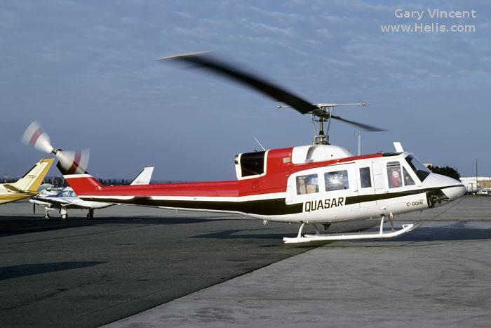 Helicopter Bell 212 Serial 31128 Register N82WP N222AK D-HMAD C-GQHI. Built 1980. Aircraft history and location