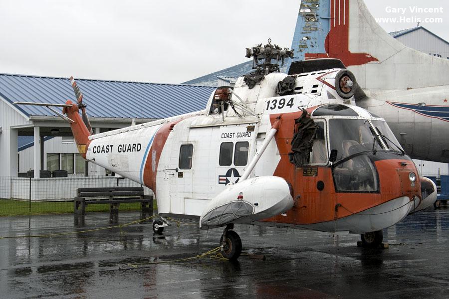 Helicopter Sikorsky HH-52A Sea Guard Serial 62-075 Register N1394 1394 used by US Coast Guard USCG. Built 1964. Aircraft history and location