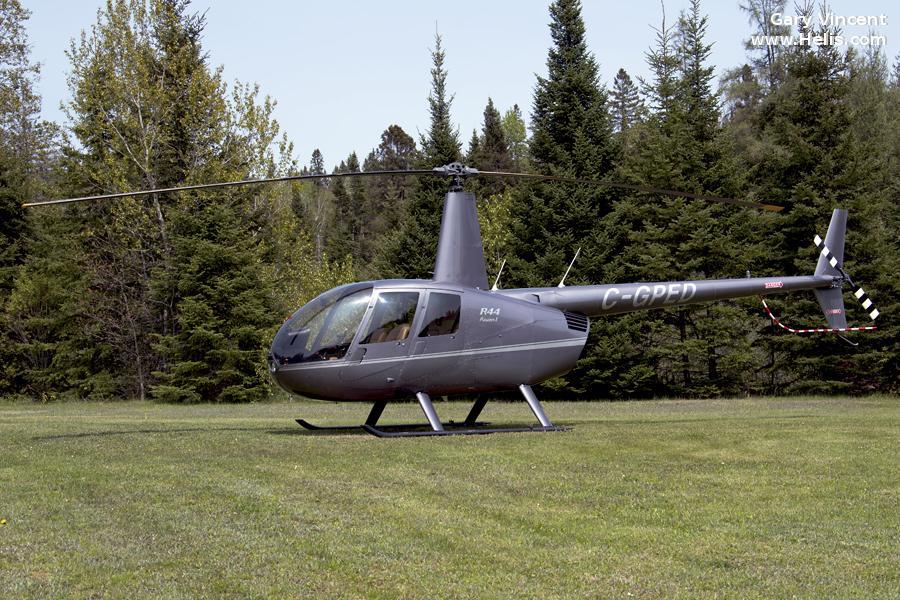 Helicopter Robinson R44 Raven Serial 2347 Register C-GPED. Built 2014. Aircraft history and location