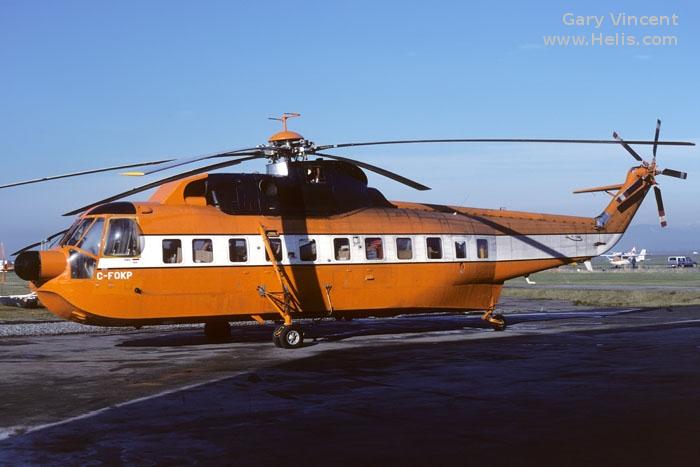 Helicopter Sikorsky S-61N Serial 61-297 Register N612AZ HS-HTP C-FOKP N10057 used by US Forest Service USFS ,Carson Helicopters ,Thai Aviation Service TAS ,Okanagan Helicopters ,Sikorsky Helicopters. Built 1966. Aircraft history and location