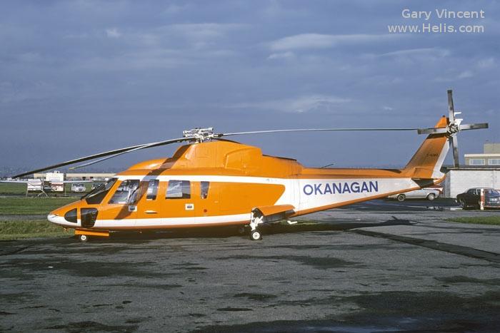 Helicopter Sikorsky S-76A Serial 760102 Register C-GIMQ HS-HTQ VH-OHB used by CHC (Canadian Helicopter Corporation) ,Thai Aviation Service TAS ,Canadian Helicopters Ltd ,Okanagan Helicopters. Built 1980. Aircraft history and location