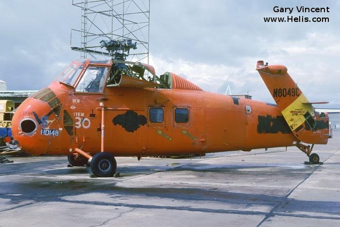 Helicopter Sikorsky HSS-1 / SH-34G Seabat Serial 58-562 Register N8049C 143884 used by US Navy USN. Built 1957. Aircraft history and location