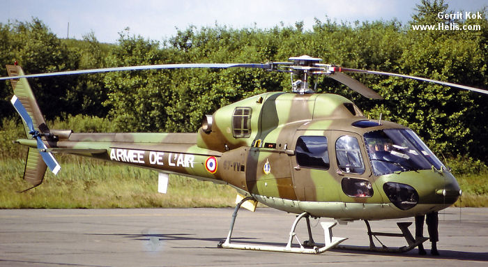 Helicopter Aerospatiale AS555AN Fennec 2 Serial 5466 Register 5466 used by Armée de l'Air (French Air Force). Aircraft history and location