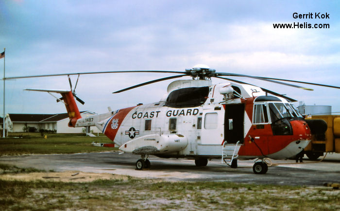 Helicopter Sikorsky HH-3F Pelican Serial 61-664 Register 1487 used by Carson Helicopters ,US Coast Guard USCG. Aircraft history and location