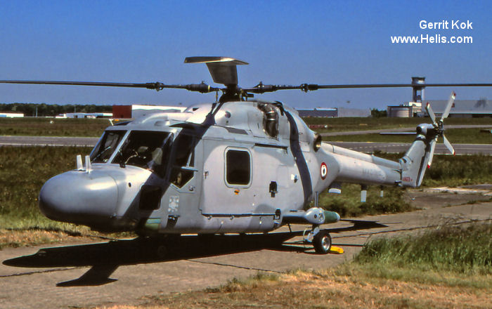Helicopter Westland Lynx HAS2 (FN) Serial 123 Register 627 used by Aéronautique Navale (French Navy). Aircraft history and location