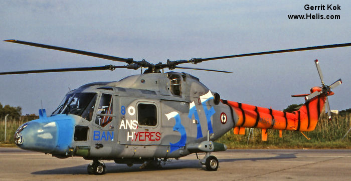 Helicopter Westland Lynx HAS4 (FN) Serial 268 Register 804 used by Aéronautique Navale (French Navy). Aircraft history and location