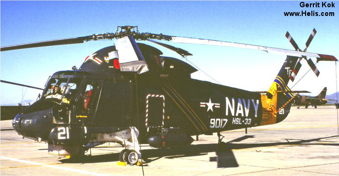 Helicopter Kaman UH-2A Serial 21 Register 149017 used by US Navy USN. Aircraft history and location