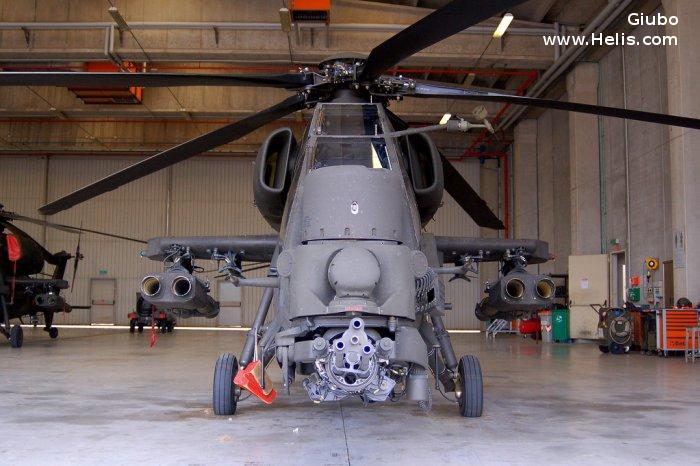 Helicopter Agusta A129C Serial 29046 Register MM81415 used by Aviazione dell'Esercito AVES (Italian Army  Aviation). Aircraft history and location