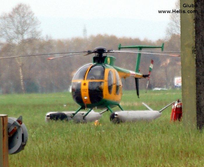 Helicopter Breda Nardi NH500MD Serial 107 Register MM81070 used by Guardia di Finanza (Italian Customs Police). Aircraft history and location