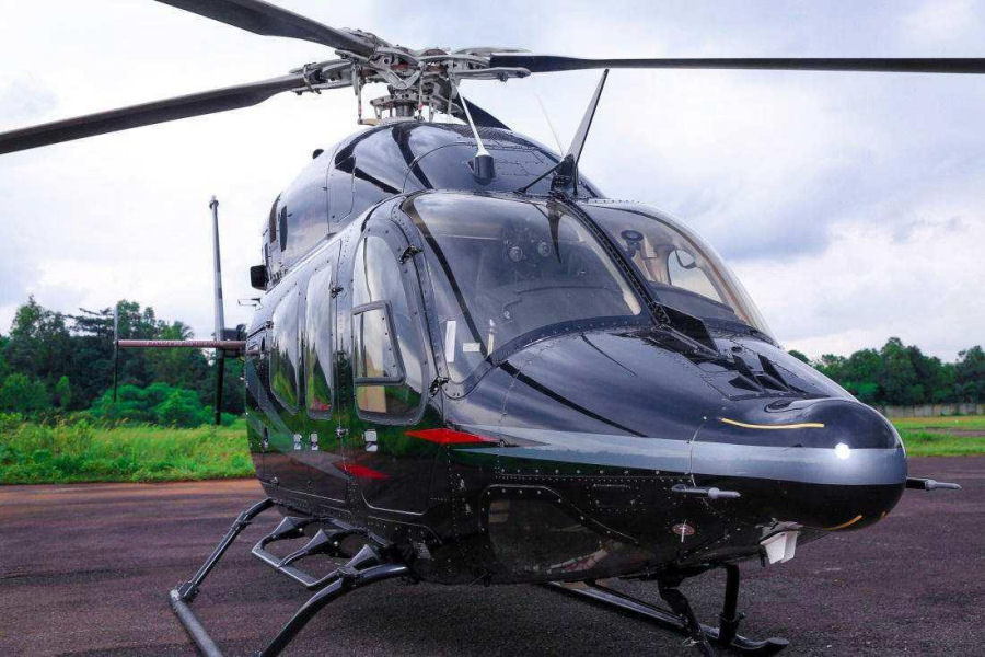Helicopter Bell 429 Serial 57021 Register N429JC PK-WSA N429LB C-GIQU used by Eastern Atlantic Helicopters ,Whitesky Aviation ,Bell Helicopter ,Bell Helicopter Canada. Built 2010. Aircraft history and location