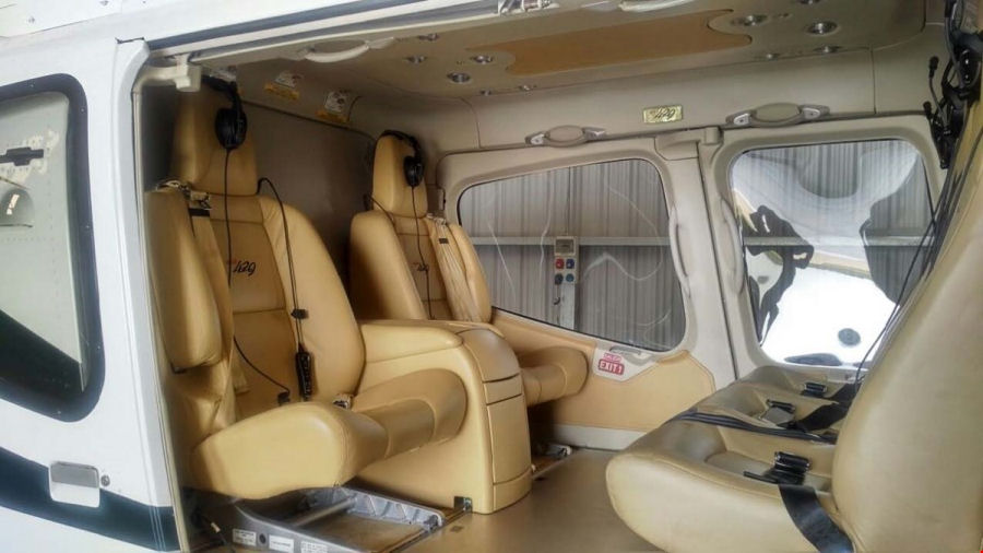 Helicopter Bell 429 Serial 57041 Register LV-CTD LQ-CTD N447DF C-GKVS used by Gobiernos Provinciales Gobierno de Corrientes (Corrientes Province Government) ,Modena Air Service ,Bell Helicopter ,Bell Helicopter Canada. Built 2011. Aircraft history and location