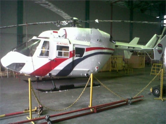 Helicopter Kawasaki BK117B-1 Serial 1052 Register P4-KFH PK-HNY JA6614. Built 1990. Aircraft history and location