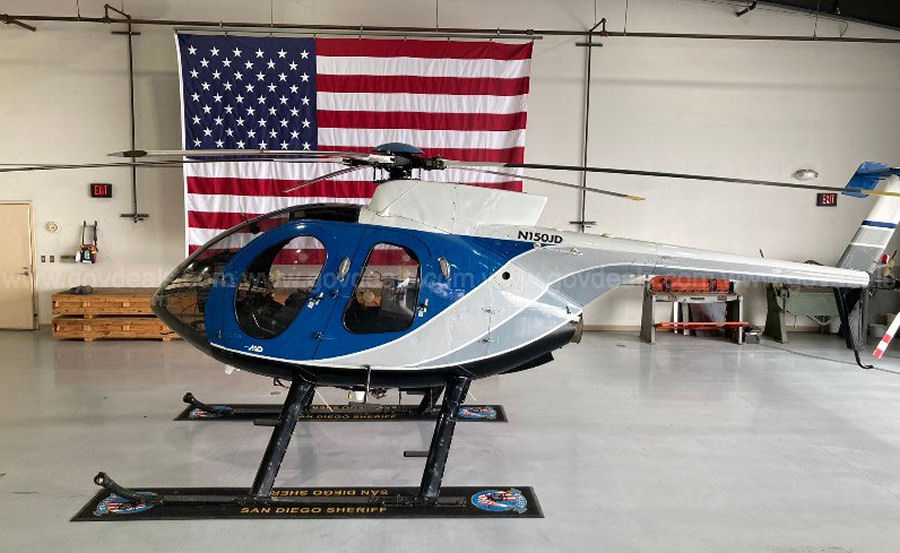 Helicopter MD Helicopters MD530F Serial 0710FF Register N150JD used by SDSO (San Diego County Sheriffs Department) ,MD Helicopters MDHI. Aircraft history and location