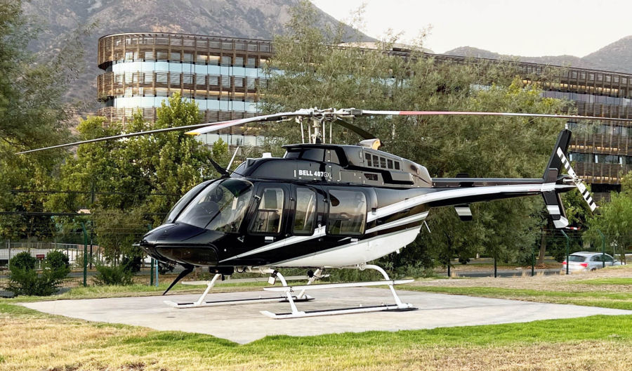 Helicopter Bell 407GXi Serial 54813 Register N88EG C-GDGQ used by Eagle Copters Chile ,Eagle Copters ,Bell Helicopter Canada. Built 2018. Aircraft history and location
