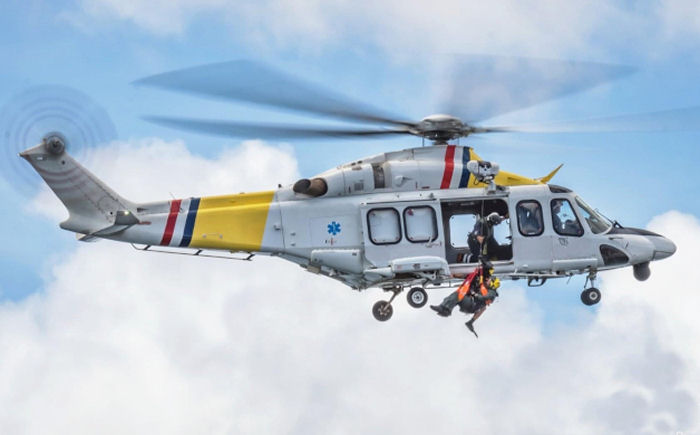 Helicopter AgustaWestland AW139 Serial 31231 Register PH-DCG G-CFVD ZR327 used by Administraciones Locales Xunta de Galicia (Galicia Government) ,Kustwacht Caribisch Gebied (Dutch Caribbean Coast Guard) ,FB Heliservices ,Ministry of Defence (MoD) DHFS. Built 2009. Aircraft history and location