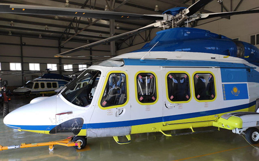 Helicopter AgustaWestland AW139 Serial 31270 Register UP-AW903 I-RAIX used by Euro-Asia Air JSC ,AgustaWestland Italy. Built 2009. Aircraft history and location