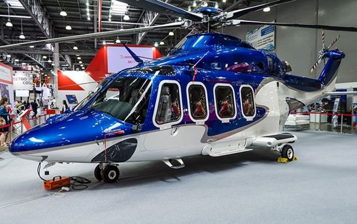 Helicopter AgustaWestland AW139 Serial 60001 Register RA-01996 601 used by Russian Helicopters. Built 2012. Aircraft history and location
