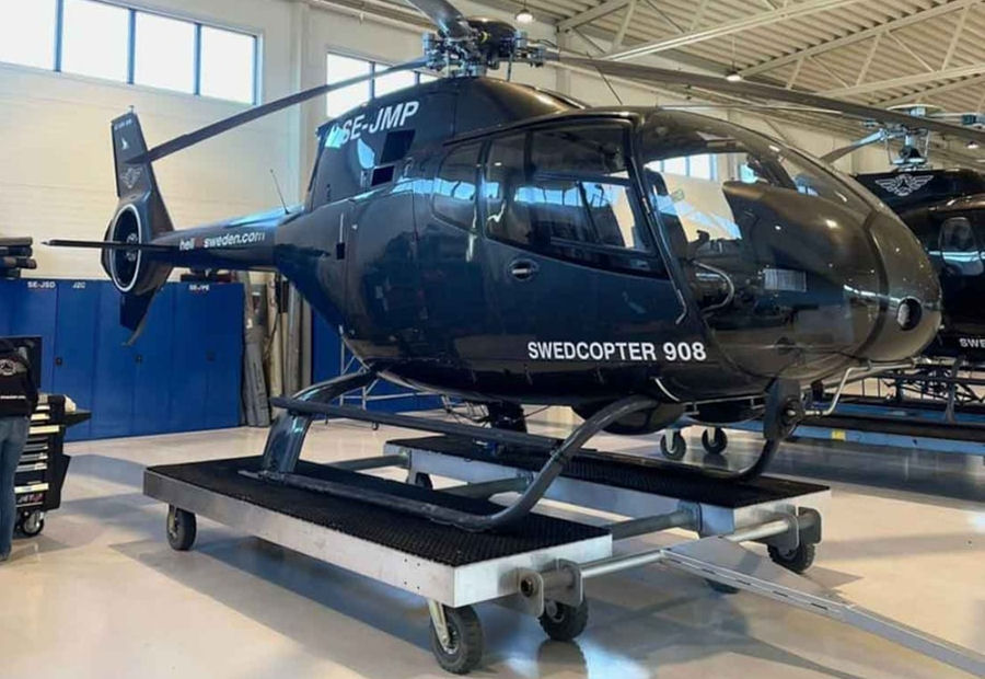 Helicopter Eurocopter EC120B Serial 1008 Register SE-JMP used by osterman helikopter. Built 1998. Aircraft history and location