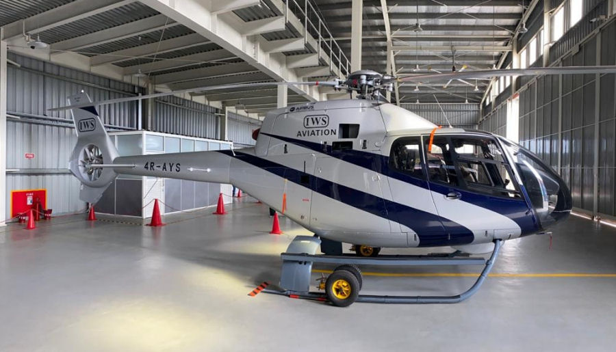 Helicopter Eurocopter EC120B Serial 1436 Register 4R-AYS 9V-HBO VN-8629 9M-HAC used by Airbus Helicopters Southeast Asia AHSA ,Vietnam Helicopter Company VNH ,Integrated Training and Services ,Eurocopter Malaysia. Built 2006. Aircraft history and location