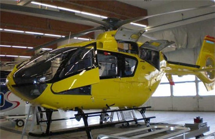Helicopter Eurocopter EC135P2 Serial 0378 Register PR-PHB F-GYEC OH-HCK used by Helibarra Taxi Aereo ,SAF ,Copterline. Built 2005. Aircraft history and location