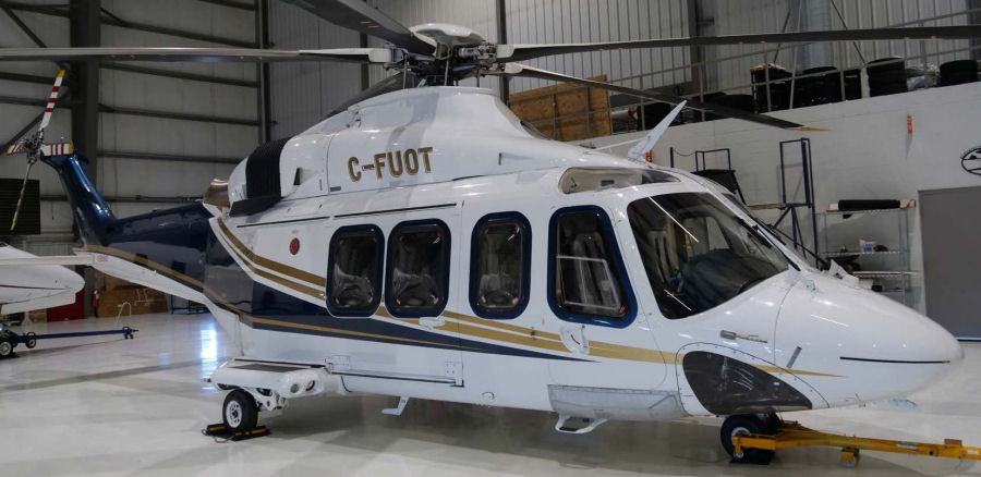Helicopter Agusta AB139 Serial 31038 Register C-FUOT C-FUND N139BK used by AIC Global Holdings Inc. Built 2006. Aircraft history and location