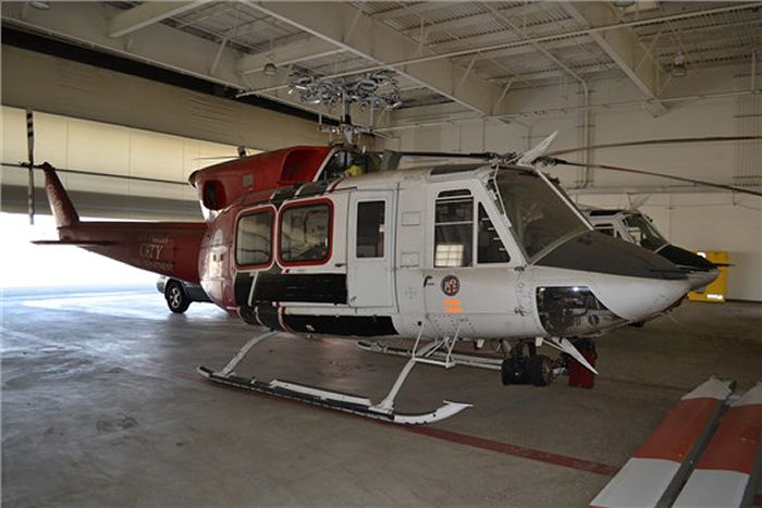 Helicopter Bell 412SP Serial 33200 Register N470QL N302FD used by VSC (Vertol Systems Co Inc) ,TVPX ,LAFD (Los Angeles Fire Department). Built 1989. Aircraft history and location