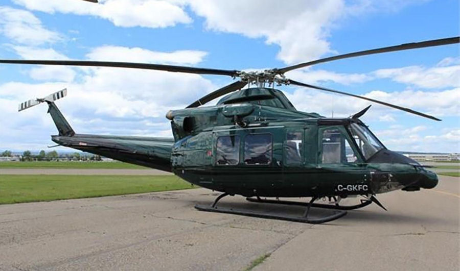 Helicopter Bell 412EP Serial 36208 Register C-GKFC N83700 N4439J used by Guardian Helicopters ,Aircraft Associates, Inc. ,Bell Helicopter. Built 1998. Aircraft history and location
