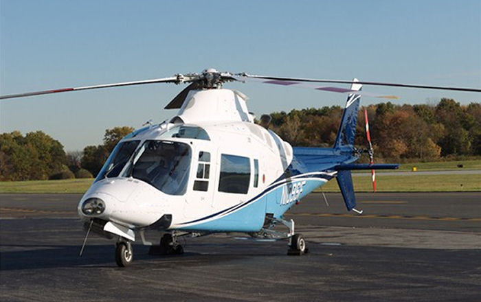 Helicopter Agusta A109A-II Serial 7436 Register N109SF N7AG I-AXLE. Built 1989. Aircraft history and location