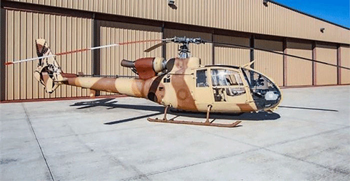 Helicopter Aerospatiale SA341F Gazelle Serial 1541 Register N341GW N341MH 1541 used by Aviation Légère de l'Armée de Terre ALAT (French Army Light Aviation). Built 1976. Aircraft history and location