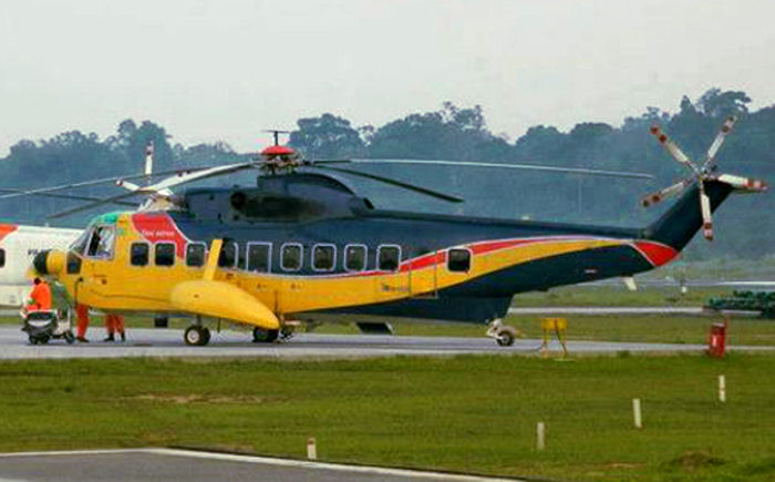 Helicopter Sikorsky S-61N Mk.II Serial 61-823 Register PR-OMK ZS-RFU C-GSAB G-BSVO C-GROL used by Omni Taxi Aereo OTA ,Titan Helicopter Group THG ,CHC (Canadian Helicopter Corporation) ,CHC South Africa ,Brintel Helicopters ,Bristow ,Canadian Helicopters Ltd ,Okanagan Helicopters. Built 1980. Aircraft history and location