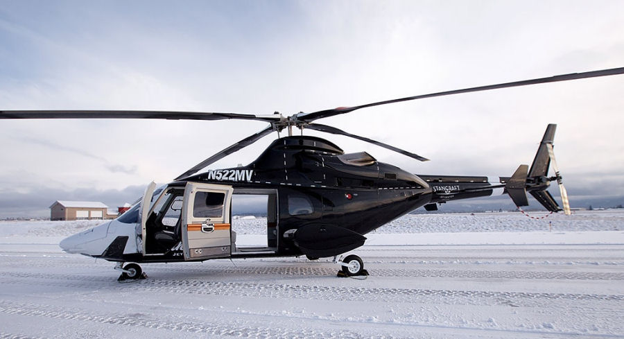 Helicopter Bell 430 Serial 49079 Register N522MV N500HC N4043X N430NM C-GBUB used by TVPX ,Bank Of Utah ,Bell Helicopter ,Bell Helicopter Canada. Built 2001. Aircraft history and location