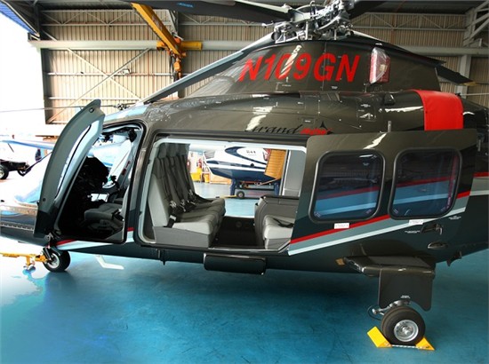 Helicopter AgustaWestland AW109SP GrandNew Serial 22234 Register N50B N412FX N109GN used by Noevir Aviation ,solaire helicopters. Built 2011. Aircraft history and location