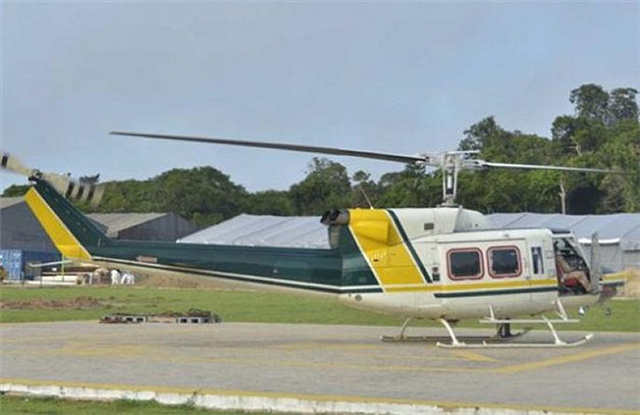 Helicopter Bell 212 Serial 30990 Register PR-HRX C-FVIK YV-O-CVG-9 used by HRT Participações em Petróleo SA HRT (HRT) ,VIH Helicopters Ltd. Built 1980. Aircraft history and location