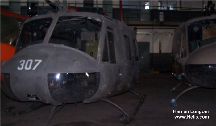 Helicopter Bell UH-1H Iroquois Serial 11552 Register 0879 69-15264 used by Aviacion de Ejercito Argentino EA (Argentine Army Aviation) ,Comando de Aviacion Naval Argentina COAN (Argentine Navy) ,US Army Aviation Army. Aircraft history and location