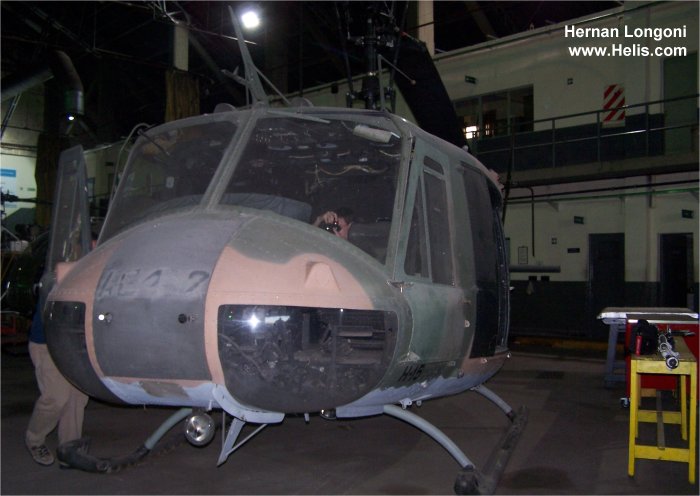 Helicopter Bell UH-1D Iroquois Serial 5483 Register H-15 66-01000 used by Aviacion de Ejercito Argentino EA (Argentine Army Aviation) ,Fuerza Aerea Argentina FAA (Argentine Air Force) ,US Army Aviation Army. Aircraft history and location