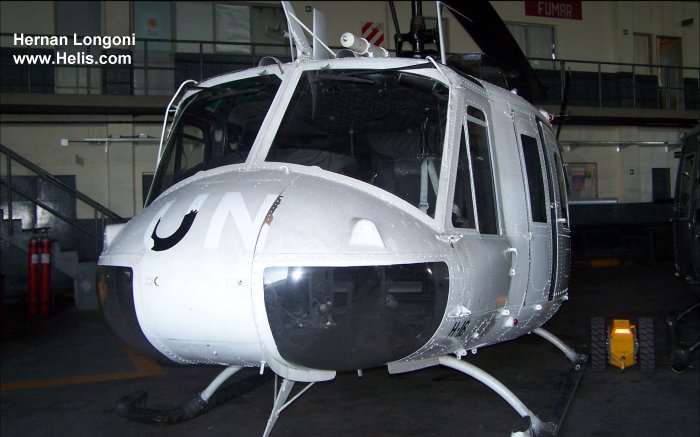 Helicopter Bell UH-1D Iroquois Serial 5763 Register H-16 66-16069 used by Aviacion de Ejercito Argentino EA (Argentine Army Aviation) ,Fuerza Aerea Argentina FAA (Argentine Air Force) ,US Army Aviation Army. Aircraft history and location