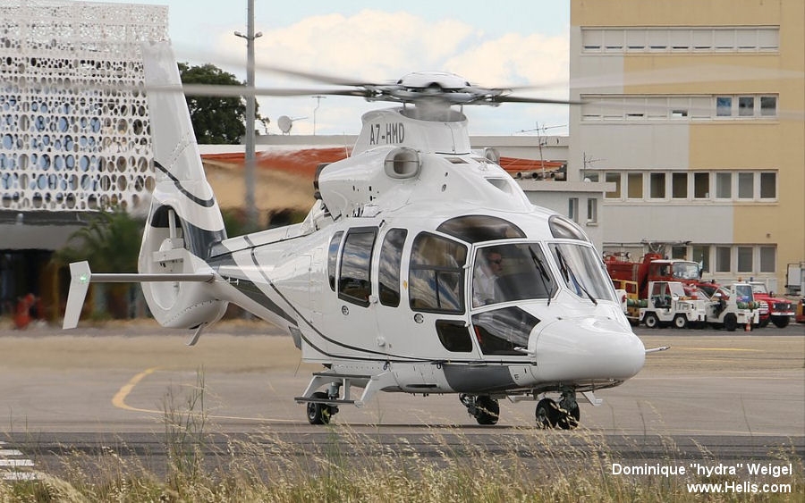 Helicopter Eurocopter EC155B1 Serial 6850 Register A7-HMD. Built 2009. Aircraft history and location