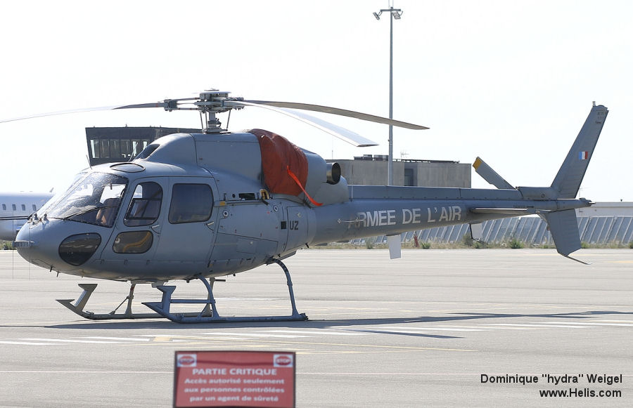 Helicopter Aerospatiale AS555AN Fennec 2 Serial 5390 Register 5390 used by Armée de l'Air (French Air Force). Aircraft history and location