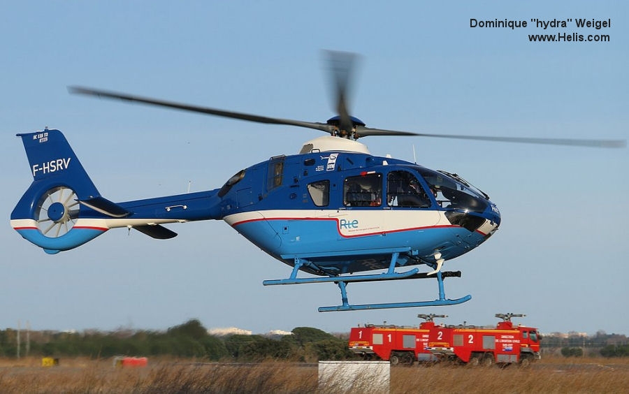 Helicopter Airbus H135 / EC135T3 Serial 1176 Register F-HSRV used by Airtelis. Built 2015. Aircraft history and location